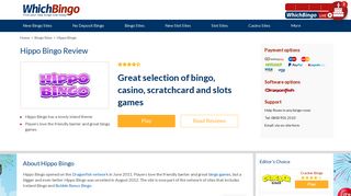 Hippo Bingo reviews, real player opinions and review ratings ...