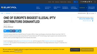 One of Europe's biggest illegal IPTV distributors dismantled | Europol