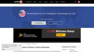 Hippodrome Online Casino Bonus + Free Spins for the UK