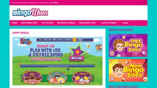 Hippy Bingo | Get £10 Bonus Cash + 20 FREE Spins! - Bingo Mum