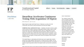 SmartBear Accelerates Continuous Testing With Acquisition Of Hiptest
