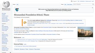 Hiranandani Foundation School, Thane - Wikipedia
