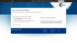 RSC - Log in via your home Institution