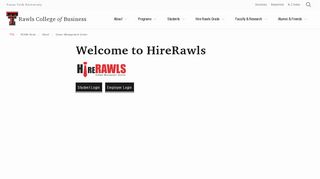HireRawls | Career Management Center | About | RCOBA Home | TTU