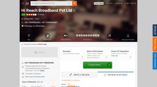 Hi Reach Broadband Pvt Ltd, Kothagudem - Corporate Companies ...