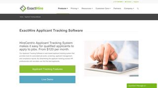 ExactHire Applicant Tracking Software | Online Recruiting Software