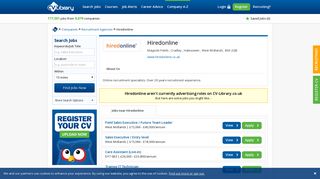 Latest Hiredonline jobs - UK's leading independent job site - CV ...