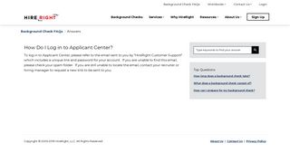 How Do I Log in to Applicant Center? | HireRight
