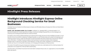 HireRight Introduces HireRight Express Online | HireRight