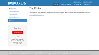 Test Center - Criteria Corporation