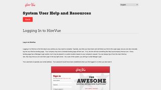 Logging In to HireVue - Public Knowledge Base