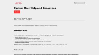 HireVue Pro App - Public Knowledge Base