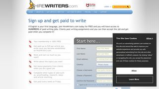 Hire Writers - Get paid to write articles and web content!