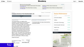 The Hiroshima Bank, Ltd.: Private Company Information - Bloomberg
