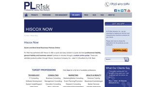 Hiscox Now - PL Risk Advisors