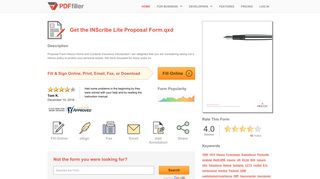 Fillable Online INScribe Lite Proposal Form.qxd Fax Email Print ...
