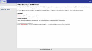 HISD: Employee Self Service - Humble ISD