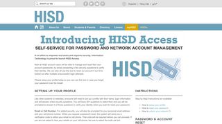 Password Reset - Houston ISD