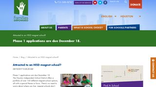 Attracted to an HISD magnet school? | Families Empowered