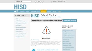 School Choice / By Level - Houston ISD