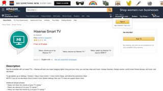 Amazon.com: Hisense Smart TV: Alexa Skills