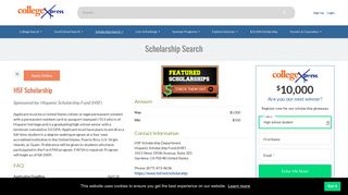 HSF Scholarship | Hispanic Scholarship Fund (HSF) | CollegeXpress