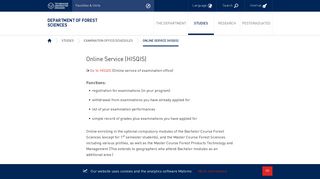 Online Service (HISQIS) — Department of Forest ... - TU Dresden