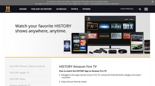 HISTORY Channel App for Amazon Fire TV | HISTORY