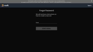 HISTORY Vault Reset Password