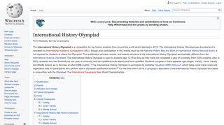 International History Olympiad - Wikipedia