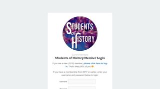 Login to Students of History — Students of History