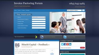 Hitachi Capital Invoice Finance | Invoice Factoring Forum