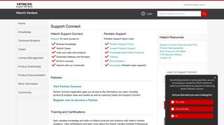 Hitachi Vantara Support Connect