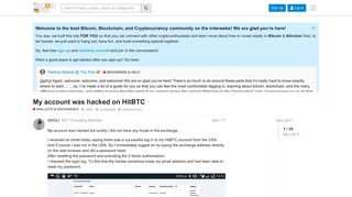 My account was hacked on HitBTC - WALLETS & EXCHANGES - The ...