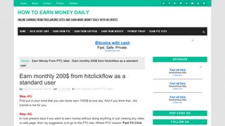Earn monthly 200$ from hitclickflow as a standard user - How To Earn ...