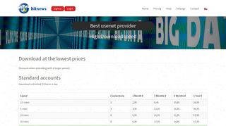 Pricing - Hitnews - Usenet Services