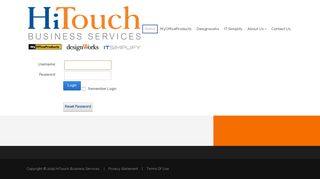 User Log In - HiTouch Business Services