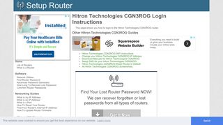 How to Login to the Hitron Technologies CGN3ROG - SetupRouter