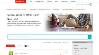 Devices asking for Hitron login? - Rogers Community