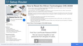 Hitron-Technologies CVE-30360 Reset - SetupRouter