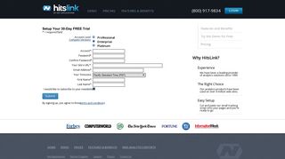 a free trial account - Web analytics | HitsLink