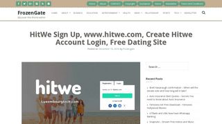 HitWe Sign Up, www.hitwe.com, Create Hitwe Account Login, Free ...