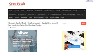 Hitwe.com Sign In | Create Hitwe free Account | Sign Up Hitwe ...