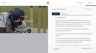 Hit wicket | MCC - Lord's