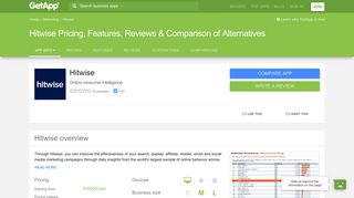 Hitwise Pricing, Features, Reviews & Comparison of Alternatives ...