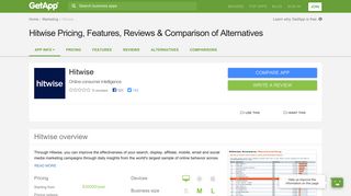 Hitwise Pricing, Features, Reviews & Comparison of Alternatives ...
