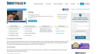 Hiving Ranking and Reviews - SurveyPolice