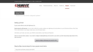 HiWAAY Information Services – Setup FAQs