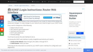 HiWiFi Login: How to Access the Router Settings | RouterReset