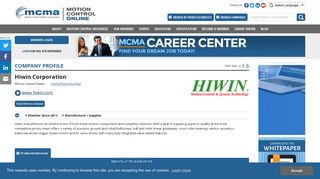 Hiwin Corporation - Motion Control Online